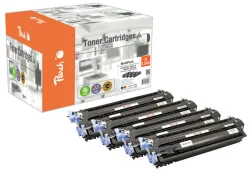 Peach HP 124 A 4 Toner (bk, c/m/y) ersetzt HP No. 124A, Q6000A, Q6001A, Q6002A, Q6003A für z.B. HP Color LaserJet 1600, HP Color LaserJet 2600