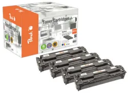 Peach HP 312 X 4 Toner XL (bk, c/m/y) ersetzt HP No. 312X, CF380X, CF381A, CF382A, CF383A für z.B. HP Color LaserJet Pro MFP M 476 dn