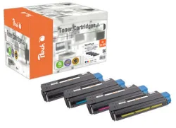 Peach O4280 4 Toner (bk, c/m/y) ersetzt OKI 42804513-6 für z.B. OKI C 3100