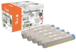 Peach O4332/36/38 5 Toner (2*bk, c/m/y) ersetzt OKI 43324421, 43324422, 43324423, 43324424 für z.B. OKI C 5900, OKI C 5500 N, OKI C 5550 MFP