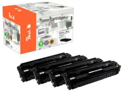 Peach HP 201 X 4 Toner XL (bk, c/m/y) ersetzt HP No. 201X, CF400X, CF401X, CF402X, CF403X für z.B. HP Color LaserJet Pro MFP M 277 dw
