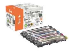 Peach B241 bk 5 Toner XL (2*bk, c/m/y) ersetzt Brother TN-241bk, TN-245 für z.B. Brother DCP -9020 CDW, Brother HL -3140 CW