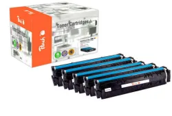 Peach HP 205 A 5 Toner (2*bk, c/m/y) ersetzt HP No. 205A, CF530A*2, CF531A, CF532A, CF533A für z.B. HP Color LaserJet Pro MFP M 180 fndw