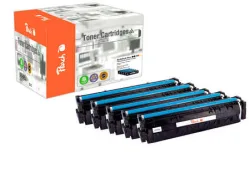 Peach HP 203 A 5 Toner (2*bk, c/m/y) ersetzt HP No. 203A, CF540A*2, CF541A, CF542A, CF543A für z.B. HP Color LaserJet Pro MFP M 281 fdw