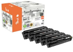 Peach HP 054 5 Toner (2*bk, c/m/y) ersetzt Canon CRG-054, 3024C002*2, 3023C002, 3022C002, 3021C002 für z.B. Canon iSENSYS LBP -620
