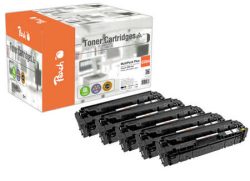 Peach HP 054 5 Toner (2*bk, c/m/y) ersetzt Canon CRG-054, 3024C002*2, 3023C002, 3022C002, 3021C002 für z.B. Canon iSENSYS LBP -620