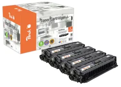 Peach HP 212 A 4 Toner (bk, c/m/y) ersetzt HP No. 212A, W2120A, W2121A, W2122A, W2123A für z.B. HP Color LaserJet Enterprise M 554