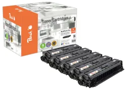 Peach HP 212 A 5 Toner (2*bk, c/m/y) ersetzt HP No. 212A, W2120A*2, W2121A, W2122A, W2123A für z.B. HP Color LaserJet Enterprise M 554