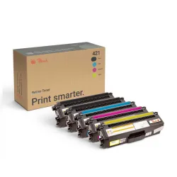 Peach B421 5 Toner (2*bk, c/m/y) ersetzt Brother TN-421 für z.B. Brother DCPL 8410 CDW, Brother MFCL 8690 CDW, Brother DCPL 8410 CDN