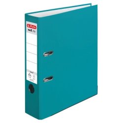 herlitz maX.file Ordner DIN A4 80 mm Türkis 2 Ringe Pappkarton, PP (Polypropylen) Texturiert Hochformat