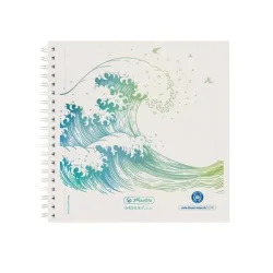 herlitz GREENline Notizbuch Punktkariert Spiralbindung Seitlich gebunden Pappe Hardback Grün Nicht perforiert 200 Seiten