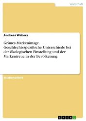 Grünes Markenimage. Geschlechtsspezifische Unterschiede bei der ökologischen Einstellung und der Markentreue in der Bevölkerung