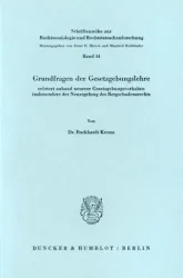 Grundfragen der Gesetzgebungslehre.
