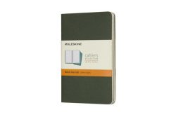 Moleskine Cahier Pocket/A6, 3er Set, Liniert, Kartoneinband, Myrtengrün