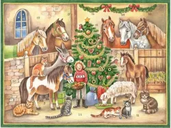 SELLMER Adventskalender 26.5x 35.5cm 70157 im Stall