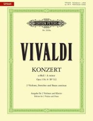 Konzert für 2 Violinen, Streicher und Basso continuo  a-Moll op.3,8 RV 522, Klavierpartitur und Violinstimmen