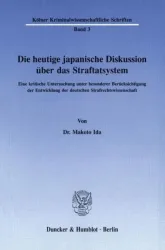 Die heutige japanische Diskussion über das Straftatsystem.