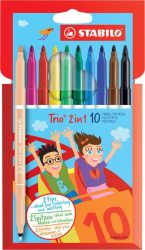 STABILO® Stifte TRIO 2in1 mit 10 Farben