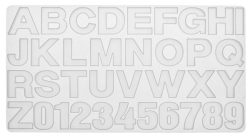 Glorex Silikonform Buchstaben und Zahlen | 36 × 19 cm | 36-teilig