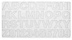 Glorex Silikonform Buchstaben und Zahlen | 36 × 19 cm | 36-teilig