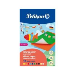 Pelikan Glanzpapier gummiert farbig
