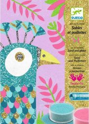 Djeco Sandbild DAZZLING BIRDS mit Glitzer in bunt