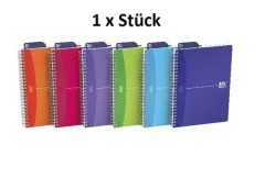 OXFORD Spiralbuch MyColours A5 100104780 liniert 7mm, 90g, 90BL 5 Stk