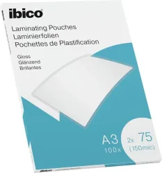 IBICO Laminiertasche A3 627319 glanz, 75my 100 Stk