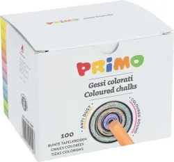 PRIMO Kreide rund 012GC100R ass., staubfrei 100 St&uuml;ck