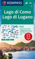 Kompass Verlag WK 91 Lago di Como - Lago di Lugano