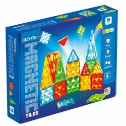 Geomag - Magnetic Tiles Gems, 16 Teile, Multicolor