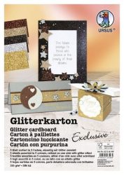 URSUS Fotokarton Exklusive A4 62134699F 300g, glitzer, ass. 5 Blatt