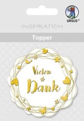 URSUS Geschenk-Topper Vielen Dank Gold
