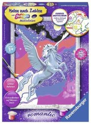 Ravensburger Verlag Mal-Set MALEN NACH ZAHLEN ROMANTIC - STOLZER PEGASUS mit Glitzer