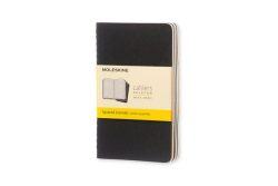 Moleskine Cahier A6, kariert, schwarz, 3er-Set