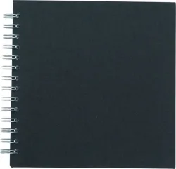 Fotoalbum mit Spiralbindung 20x20cm schwarz