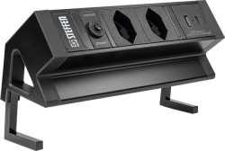 Steffen Tischsteckdosenleiste Alu Desk 50 00084 | 2 Steckplätze | T13