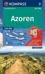 KOMPASS Wanderkarten-Set 2260 Azoren (2 Karten) 1:50.000