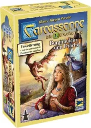 Asmodee Carcassonne - Burgfräulein und Drache, Brettspiel