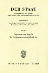 Gegenstand und Begriffe der Verfassungsgeschichtsschreibung.