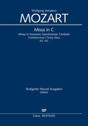 Missa C-Dur KV 167 (Trinitatis), Klavierauszug