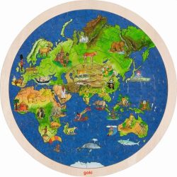 goki Einlegepuzzle Weltkugel, 57 Teile