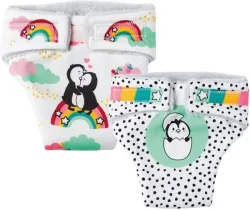 Heless - Stoffwindeln Pinguin 35-45cm, 35-45cm, Multicolor