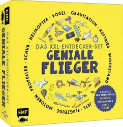 EMF Edition Michael Fischer - Das XXL-Entdecker-Set - Geniale Flieger: 6 Modelle zum Selberbauen, Sachbuch, Experimente und faszinierende Flugmaschinen, Dickmann, Nancy/ Strohbach, Julia (Übersetzung), Multicolor