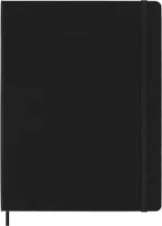 MOLESKINE Wochen-Notizkalender 25/26 DHB18WN4Y26 18M liniert HC schwarz 19x25cm