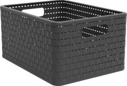 ROTHO Korb Country, A4 1115308046PC 18l, Holzkohle schwarz
