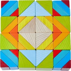 Haba - 3D-Bauspiel Blöcke Mosaik, Multicolor