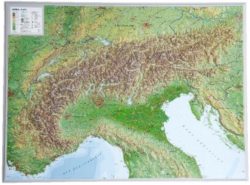 Georelief 3D Reliefkarte Alpen