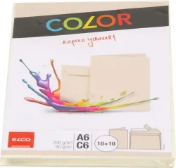 ELCO Couverts/Karten COLOR C6/A6 74834.41 chamois 2x10 St&uuml;ck