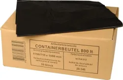 WEBSTAR Containerbeutel 115x71x150cm 7691 800l LD-PE,grau-schw. 50 Stk.